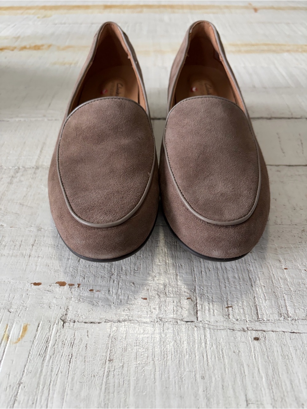 Clarks Un Blush Ease Loafers NEW size 9 in Pebble Suede Unstructured Comfort - Picture 3 of 14